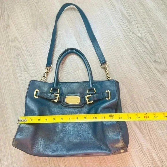 HOST PICK MICHEAL KORS  BLUE PEBBLED LEATHER HAND BAG STRAPPED SHOULDER BAG - Picture 8 of 12